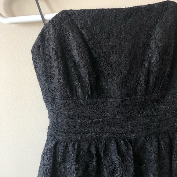 NWT GUESS Dakota Lace Peplum Strapless Mini Dress - Picture 5 of 10